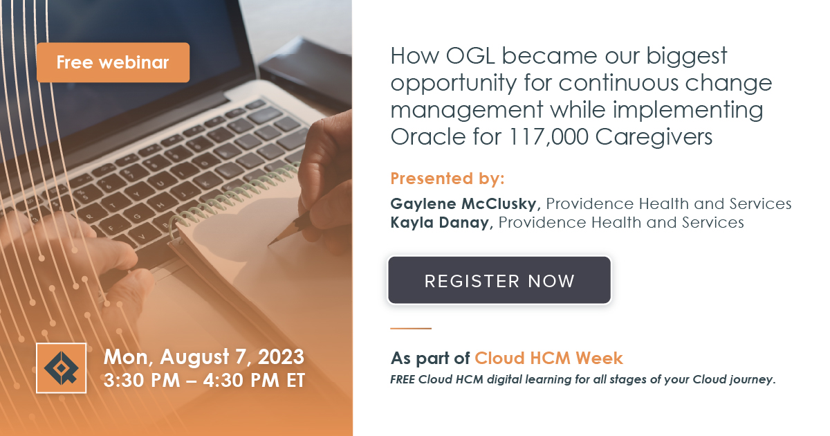 QuestUserGroup's tweet image. Cloud HCM Week kicks off TODAY! Don't miss FREE virtual education on all things Oracle Cloud HCM. Register now for this session and many more- all free and all virtual! bit.ly/CloudHCMWeek
#OracleCloud #OracleUsers #ProfessionalDevelopment #FreeLearning