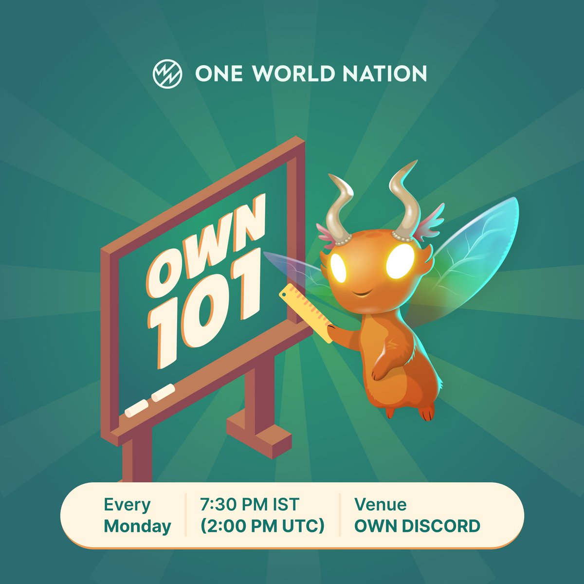 CryptoverseOwn's tweet image. New to our platform?

Come and join us for a quick session on introduction to OWN Cryptoverse, exclusively on our discord channel.

Join Now: discord.gg/one-world-nati…