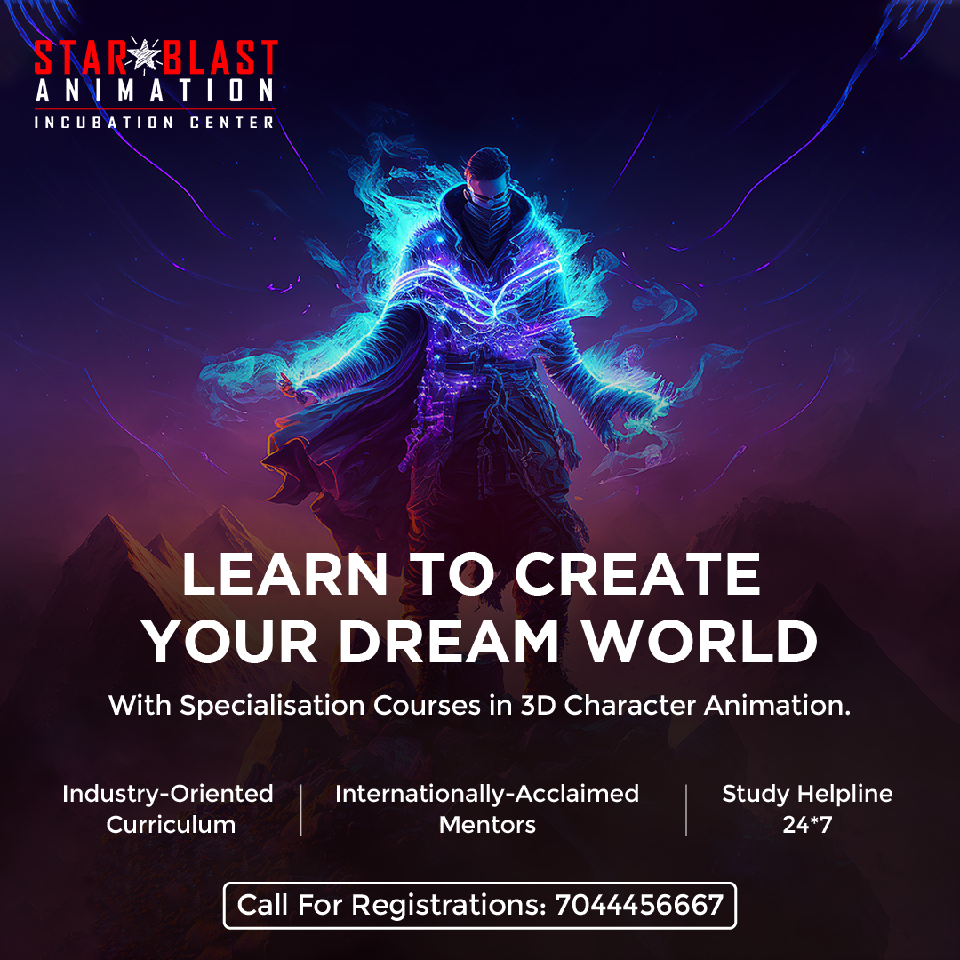 StarblastAnim's tweet photo. Do you dream of a high-paying creative career in the Animation/VFX Industry? - Get trained by the best, only at STARBLAST ANIMATION.

Call -+91 7044456667
Website: https://t.co/MYd8HD5B6Y

#StarBlastAnimation #animation #illustration #VFX #3danimation #3dmodeling #3d #3dartists https://t.co/FDnsyNb0VR