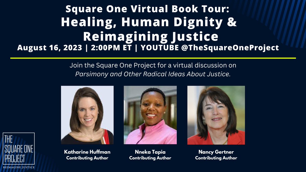 Don't miss our upcoming webinar on our recent book, "Parsimony &amp; Other Radical Ideas About Justice”. The event will begin at 2pm ET on 8/16, &amp; will feature contributing authors <a href="/NnekaTapia/">Nneka Jones Tapia</a>, @NGertner, &amp; <a href="/HuffmanKA/">Katharine Huffman</a>. RSVP: eventbrite.com/e/healing-huma…