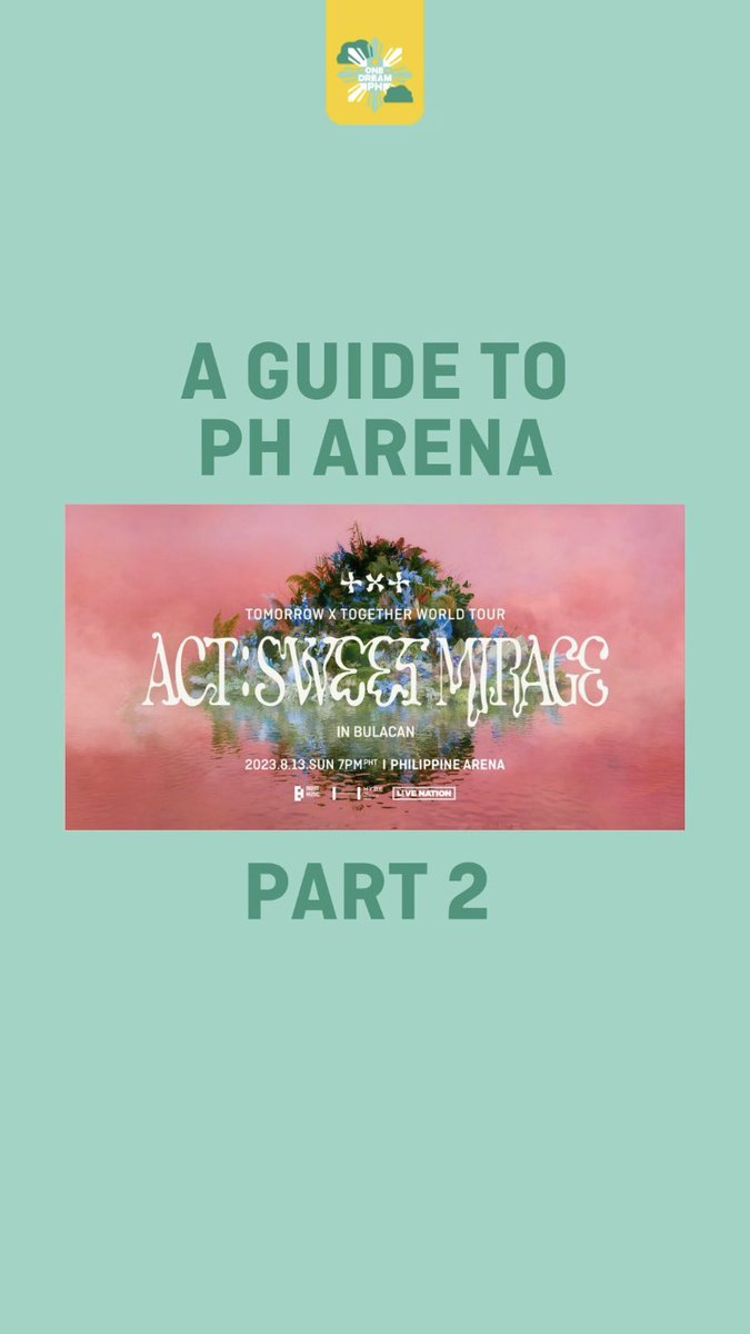 [Guide to PH Arena]

A:SM in Bulacan is just 6 days away! Let’s be prepared to face PH Arena with our dubaddu wari wari energy, MOAs! 🥳💥

Part 1 - PH Arena Tips
Part 2 - Fan Projects Summary and Final Reminders

Check the thread below!

#TXTinBulacan