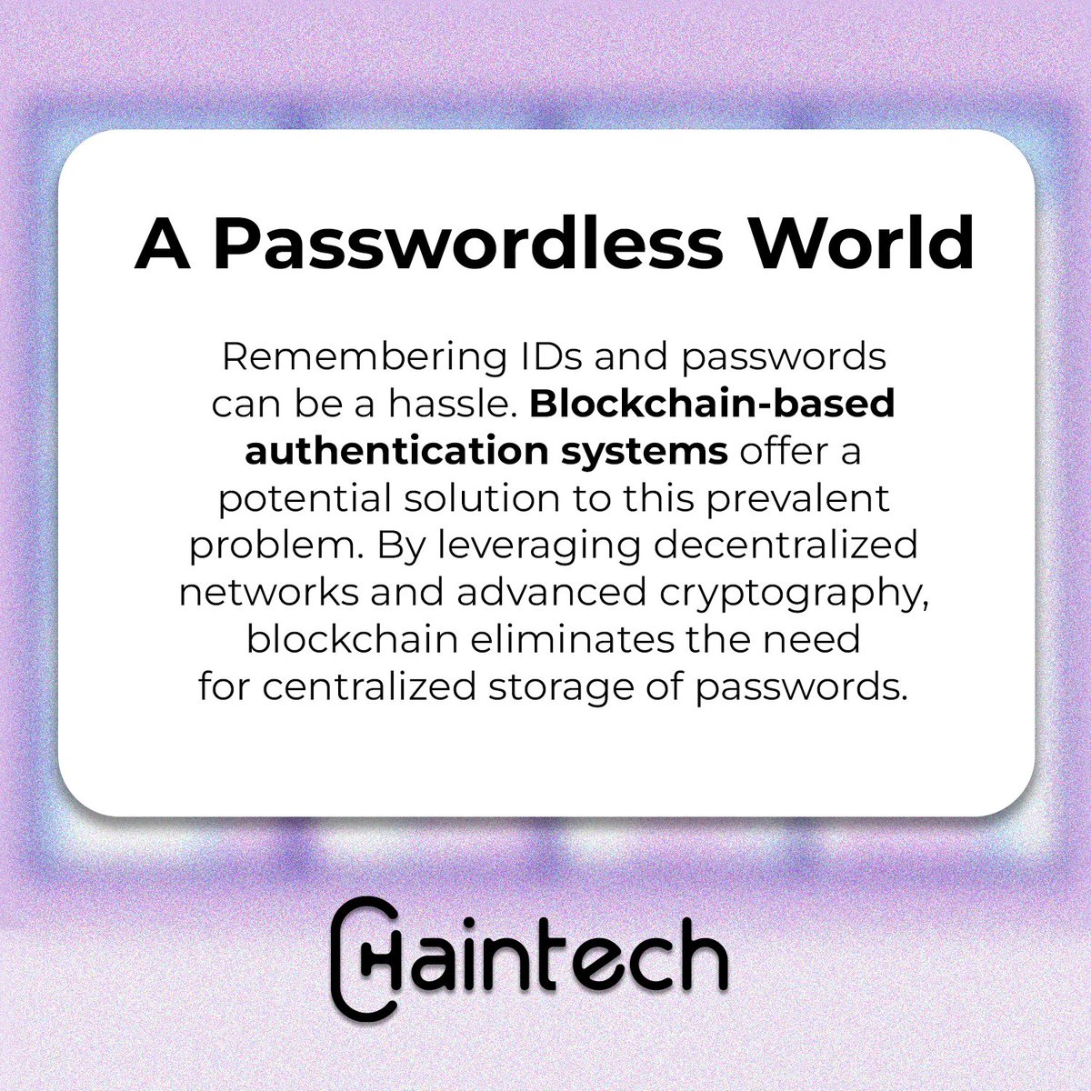 We can all agree that managing passwords for multiple platforms is a daunting task, and once forgotten, the process of recovering them, can be a big headache!

#BlockchainAuthentication #DecentralizedIdentities #DigitalIdentity #SecurePasswords #BlockchainTechnology