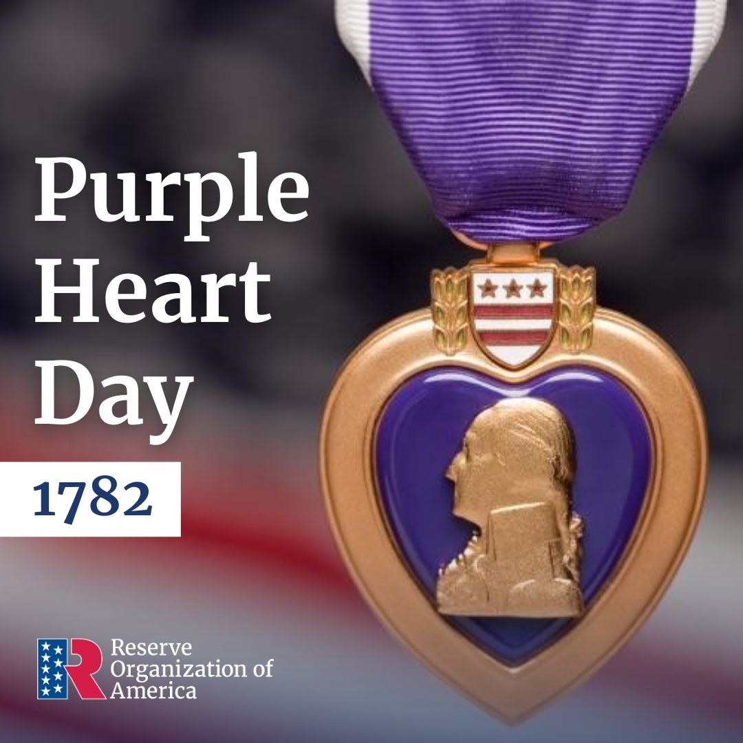Purple Heart Day (1782): The Purple Heart is a distinguished military decoration awarded in the name of the President to those who have been wounded or killed while serving in the U.S. armed forces. @MOPH_HQ 
#PurpleHeartDay #AmericanHeroes #ProudToServe