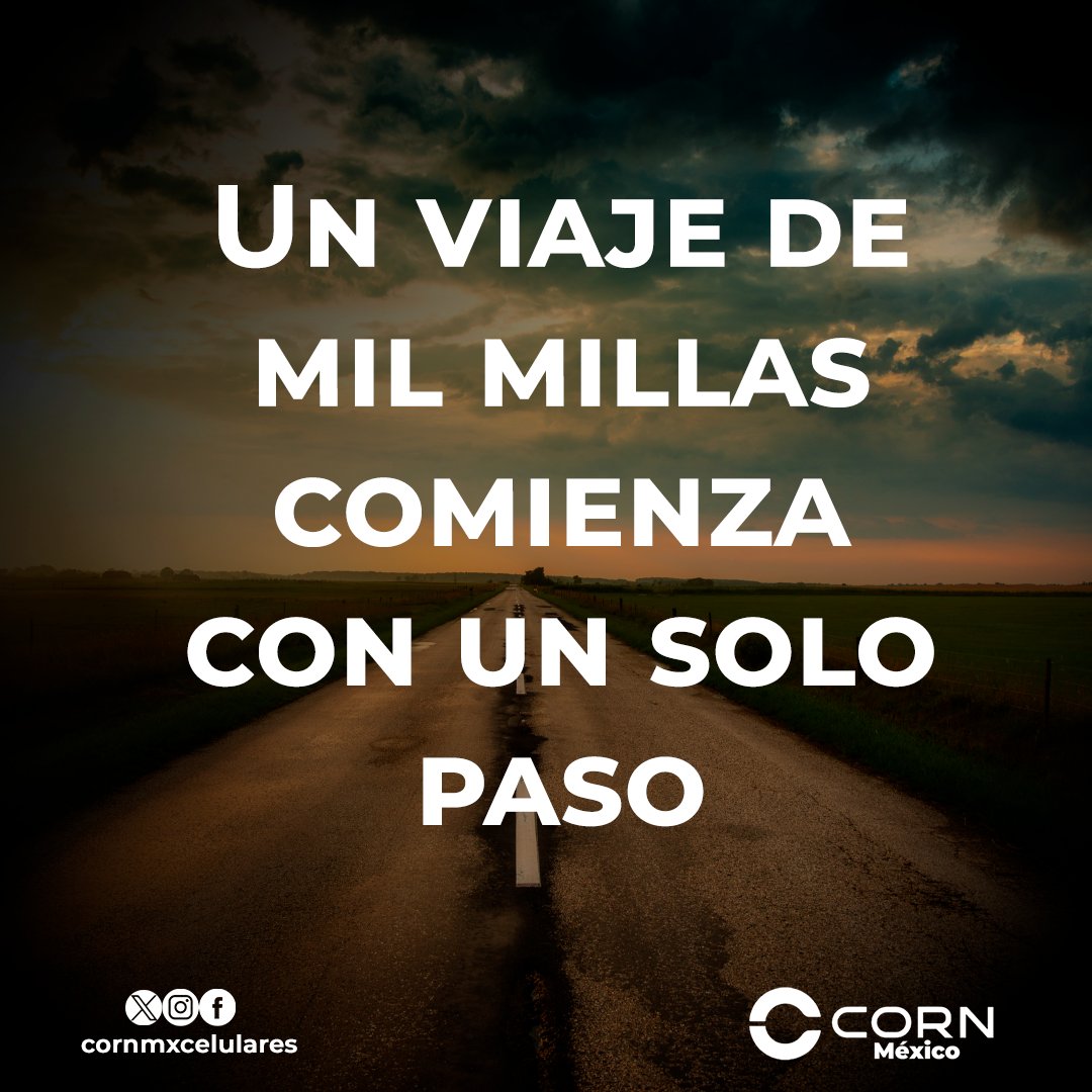 cornmxcelulares's tweet photo. Un viaje de mil millas comienza con un solo paso.
#Lunes #iniciodesemana #agosto #PositiveVibes #BePositive #think #love #monday #comunicaciones #cornmx #corn #mex #celulares #gigas #tapachula https://t.co/87EhtwjKK5