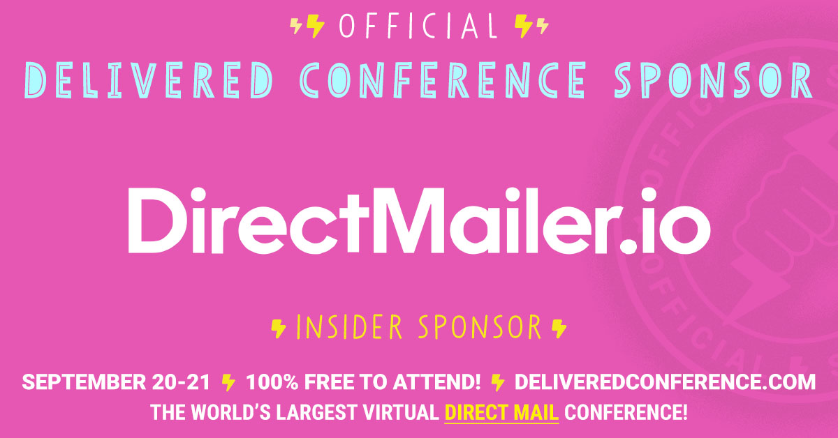 directmailerio's tweet photo. It’s official! DirectMailer is so excited to be sponsoring DELIVERED Conference - The World’s Largest Virtual DIRECT MAIL Conference!! 

#DELIVEREDConference #GURUEVENTS #DIRECTMAIL https://t.co/Uak9MPBVV0