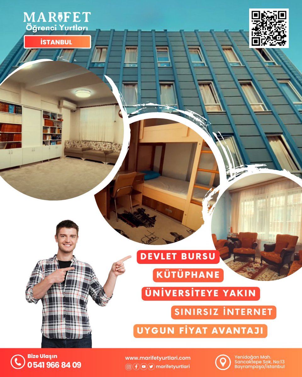 İstanbul Yükseköğrenim Erkek Öğrenci Yurdumuz, üniversitelere yakın konumuyla sizlere deneyimli ve güler yüzlü  hizmet sunmaktadır. 

#MarifetYurtları #ÖğrenciYurtları #İstanbul #İstanbulÖğrenciYurtları