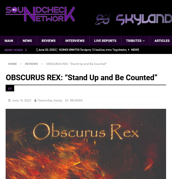 Obscurus_Rex's tweet photo. A review by @SoundcheckNet that raises the stakes for us.
"This debut work of #ObscurusRex not only introduces us to a new band in the best way possible but also stands as a release that keeps the heavy metal flag flying high."🙏🤘
https://t.co/yxgA0gj3HM https://t.co/j57dYLqfP5