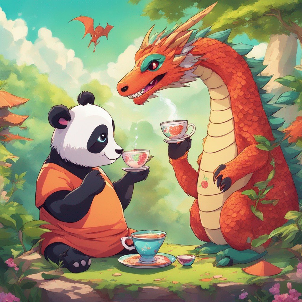 And the winner is <a href="/StabilityAI/">Stability AI</a>! 

First time this image prompt is successful! "a panda and a dragon having a cup of tea together"

I've tried on midjourney since v4 and always failed to generate two different species in 1 image - characters were usually hybrids.