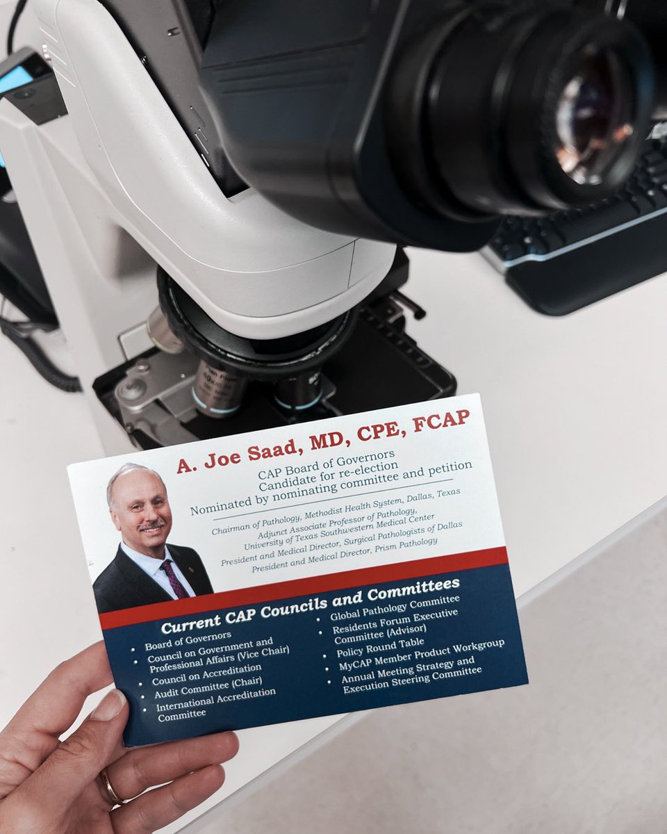 Maral Mohammadi (@smaralkm) on Twitter photo Dr. <a href="/AJoeSaad1/">A Joe Saad</a> has been an exceptional mentor to me on my journey to #pathology residency, and I cannot imagine anyone more qualified and deserving of this position. Voting starts tomorrow!
#CAP23 #PathX #Path2Path #PathTwitter 🔬 Dr. <a href="/AJoeSaad1/">A Joe Saad</a> has been an exceptional mentor to me on my journey to #pathology residency, and I cannot imagine anyone more qualified and deserving of this position. Voting starts tomorrow!
#CAP23 #PathX #Path2Path #PathTwitter 🔬