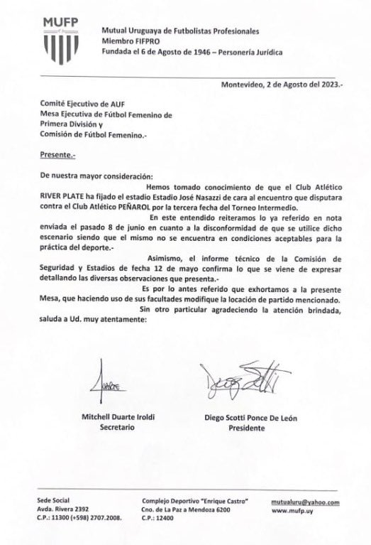 CABellaVista's tweet photo. ¿Una vez más? Una vez más

Un nuevo capítulo para esta novela. En este caso, un episodio de fútbol femenino (amateur), eventos para los cuales el Estadio José Nasazzi se encuentra HABILITADO, pero al parecer, sigue la persecución sistemática. https://t.co/T7J1zE0jG2