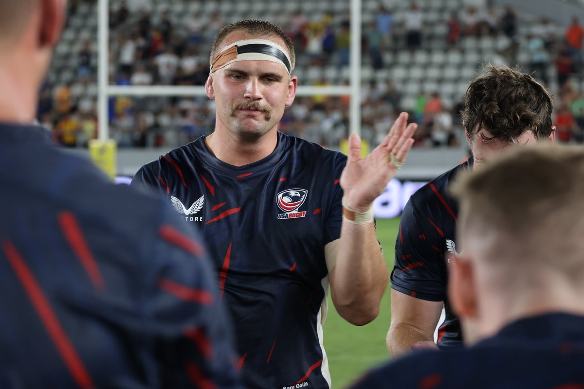 Our very own <a href="/usmlr/">Major League Rugby</a> Rookie of the Year Sam Golla recorded his first cap and victory as an Eagle this weekend! 🦅 

📸: <a href="/USARugby/">USA Rugby</a>