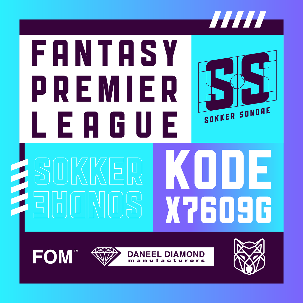 FANTASY PREMIER LEAGUE IS OOK TERUG! ⚽📊

1. Volg <a href="/SokkerSondae/">Sokker Sondae</a> op Twitter en Instagram 📲
2. Re-Tweet hierdie post en deel ons IG post op jou storie 📣 
3. Sluit aan by die liga met kode x7609g ⚽

Groot pryse om te wen. Moenie die sperdatum misloop nie. Alles van die beste!🫡