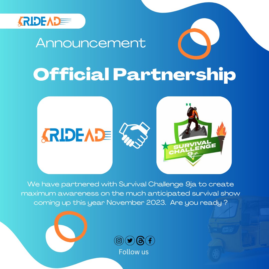 the_ridead's tweet photo. 3 millon naira up for grabs @Surchallenaija The Survival Challenge Naija show happening this November 2023. Have you got what it takes? Hurry up, register and come show your prowess. #RideAD #advertising https://t.co/4qiHE7qcqQ
