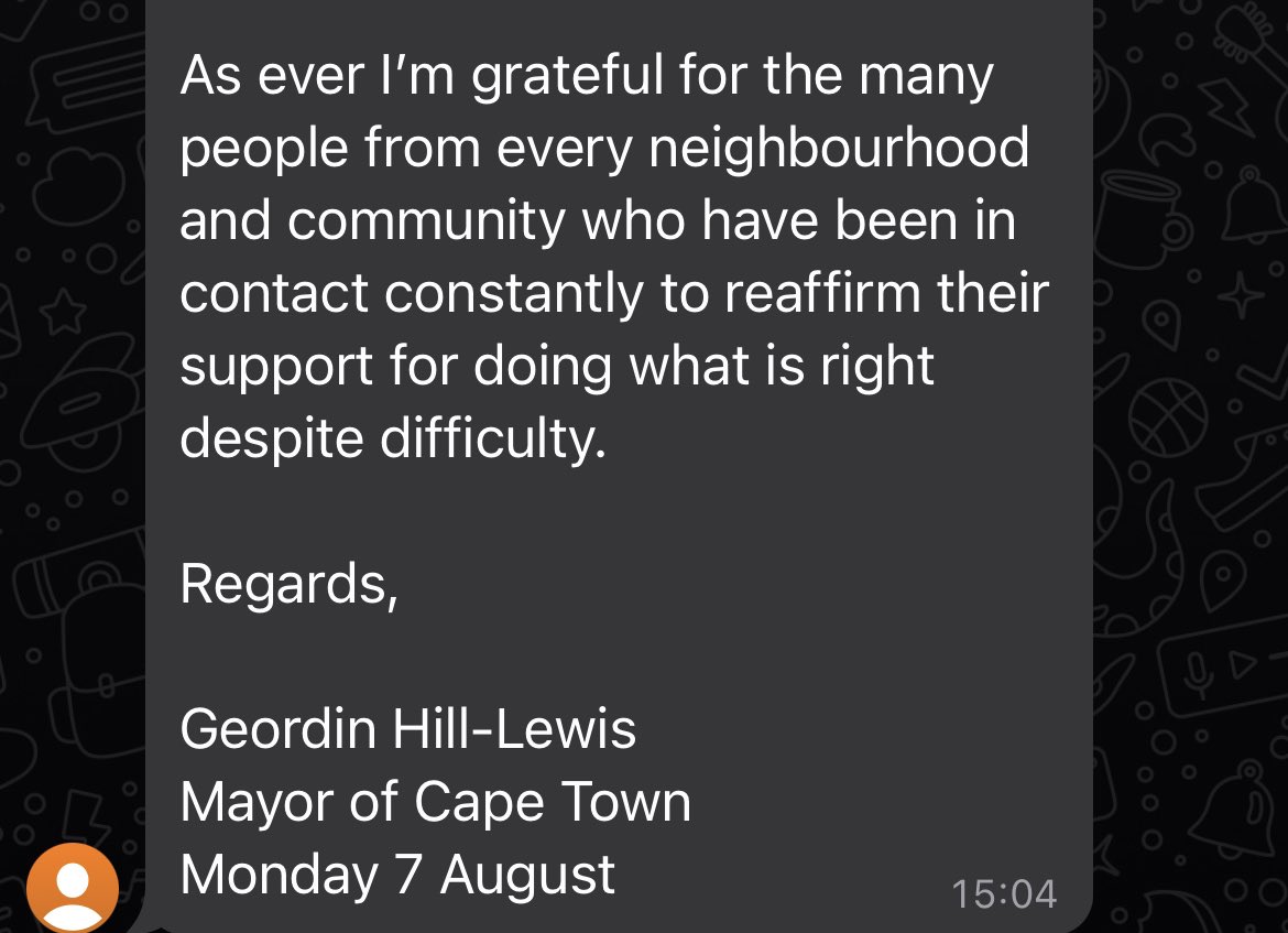 LudidiVelani's tweet photo. Message from Cape Town mayor Geordin Hill-Lewis to Cape Town residents. He says the rule of law is not up for negotiation. Hill-Lewis said they had an agreement with Santaco but they returned with new demands #TaxiViolence #TaxiStrike https://t.co/TWDuTRLw9n