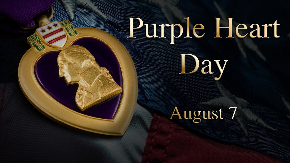 usairforce's tweet photo. August 7th is Purple Heart Day.

We remember &amp; honor all service members who were wounded in combat or paid the ultimate sacrifice.

More than 1.8 million service members have received the purple heart since the Air Force's inception in 1948.

https://t.co/nu4WMYbtzM https://t.co/rEkuzPecsB