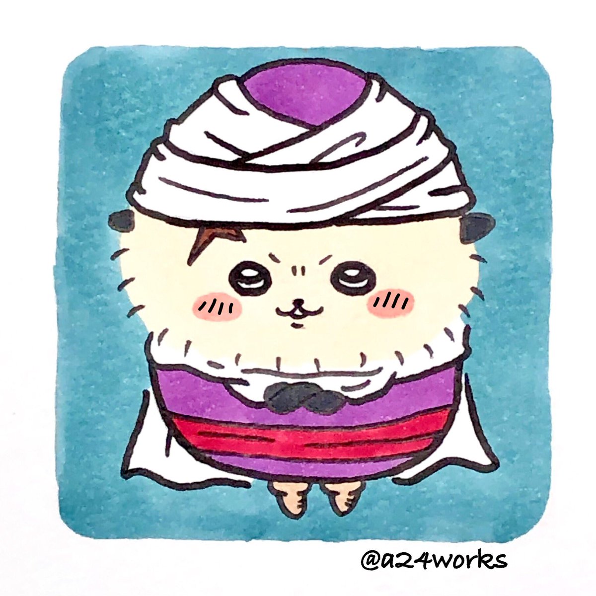 solo twitter username no humans blush turban :3 looking at viewer  illustration images