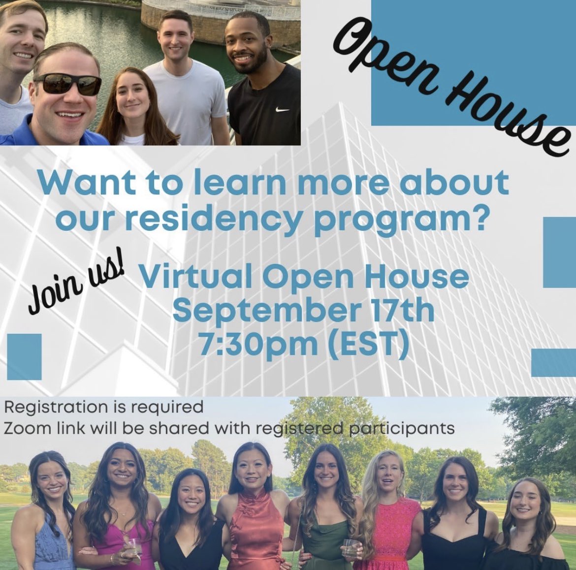 Want to learn more about @CMC_OrthoRes? Join us for a virtual open house to hear from our residents, leadership and learn about all things @AtriumHealth @AtriumMSKI and #Charlotte! Sign up at this link! forms.office.com/r/uGRTEQzfEN #orthotwitter #orthomatch2024