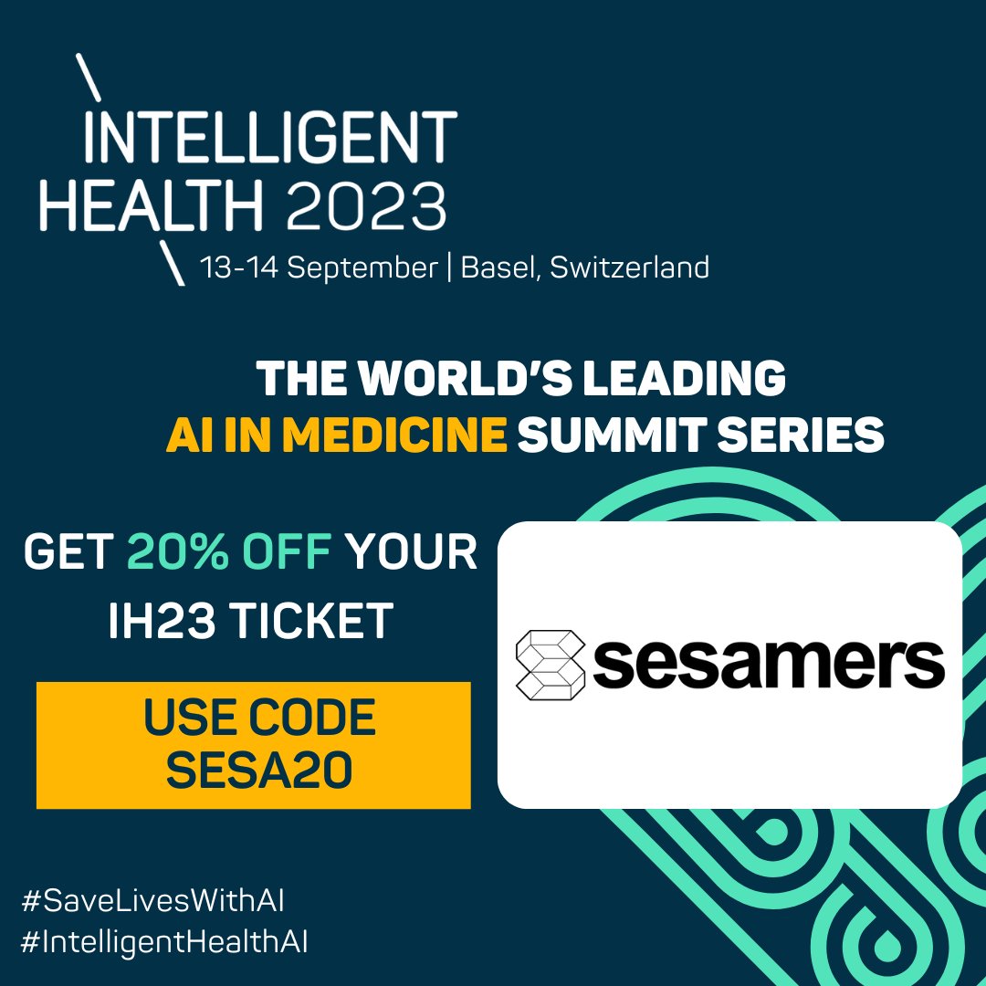startupsesame's tweet image. 🩺 Curious about the impact of AI in health care?

🇨🇭We're proud to partner with one of the biggest gatherings of the world’s brightest AI health brains at @IntHealthAI in #Basel next month!

👉 smrs.link/intelligenthea…

#SaveLivesWithAI #IntelligentHealthAI