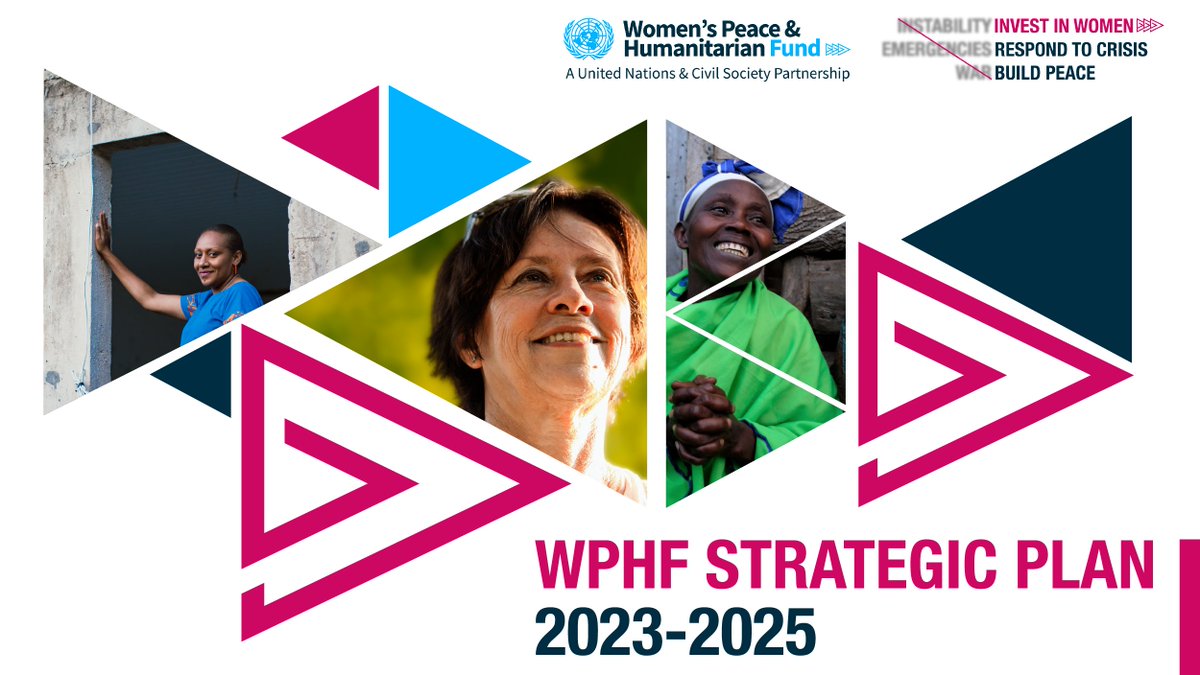 The <a href="/wphfund/">Women's Peace & Humanitarian Fund</a> Strategic Plan 2023-2025 is out!

Drawing on the challenges &amp; progress of past years, the SP will guide the work of WPHF for the next 3⃣ years, outlining key priorities &amp; strategies to better support local women's orgs in fragile settings.

▶️ bit.ly/3DJ15FI