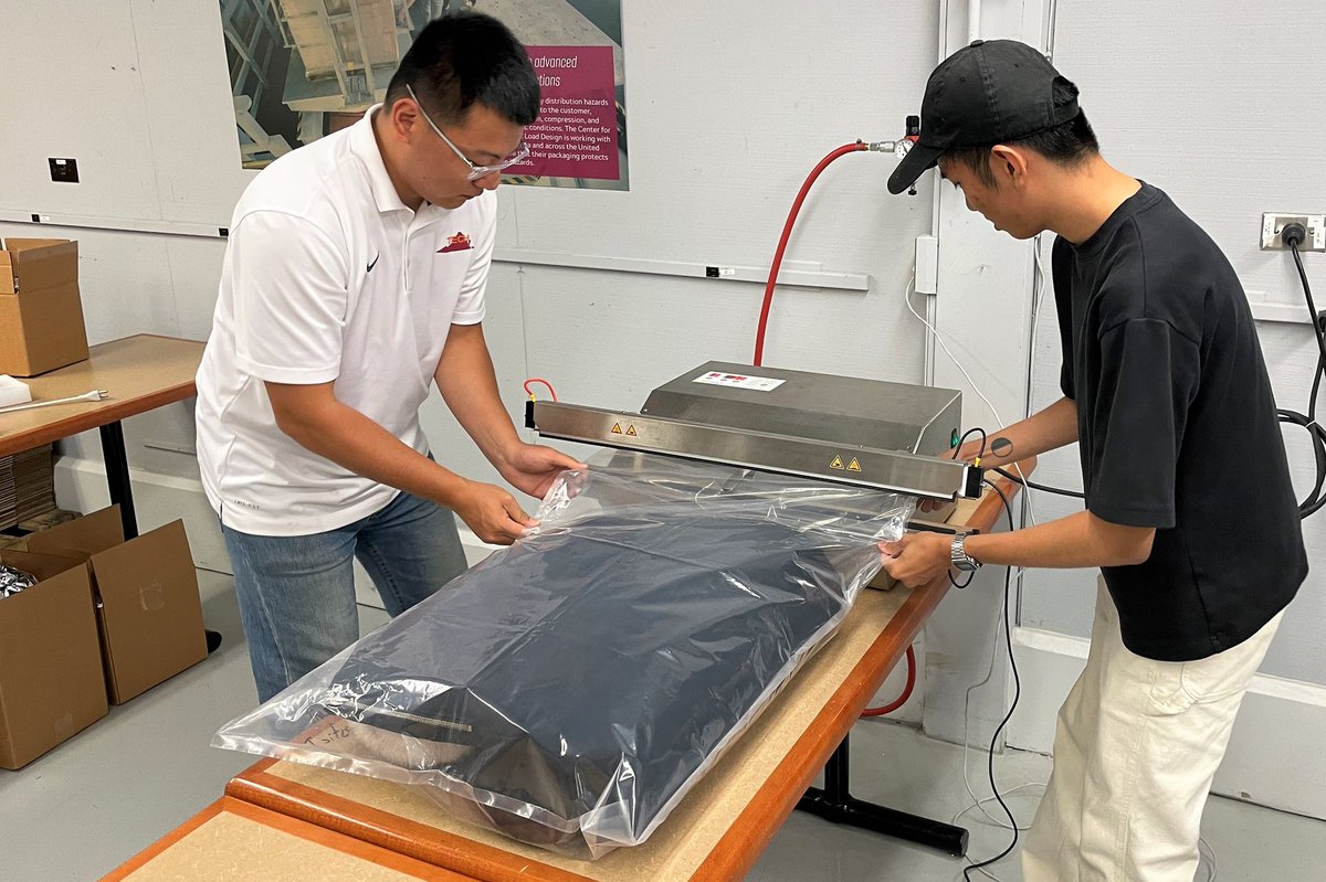 CPULD's tweet photo. CPULD is excited to continue expanding & upgrading our labs! An industrial vacuum sealer was recently donated for our students by PAC Machinery and PMMI which will enhance our ability to conduct research & provide a first-class education!
#VT #HandsOnHokies #PMMI #PACMachinery https://t.co/oUrrCOY7Lu