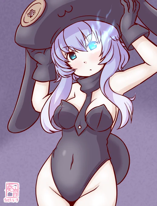 「…ヲッ?」  #艦これ版真剣お絵描き60分一本勝負_20230807 #空母ヲ級
