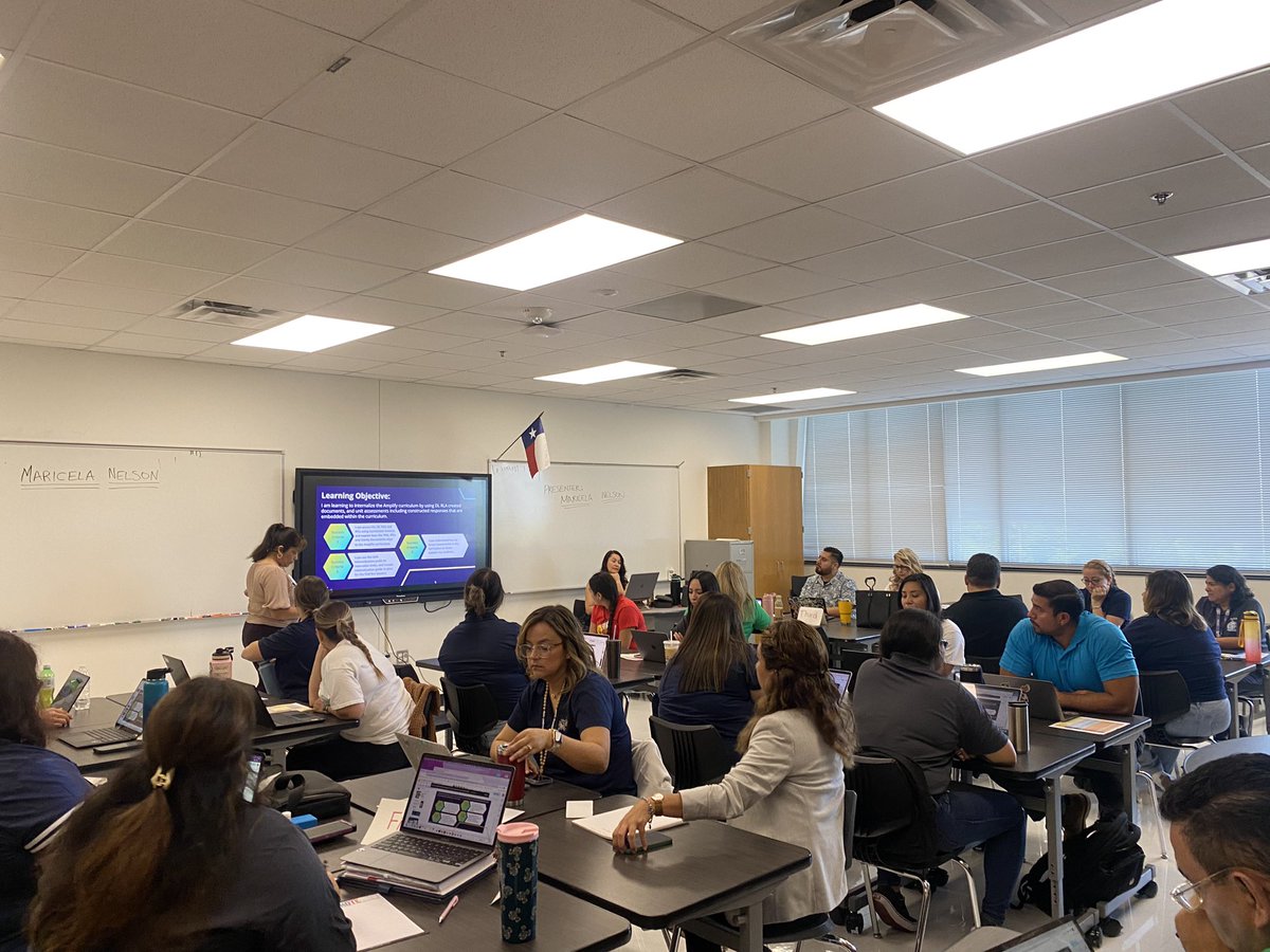 DrZoePagan's tweet photo. Back to School professional development is in session. We’re in full @eureka_math &amp; @Amplify implementation mode! Our I-team is excited to support you &amp; set you up for success! @DrElenaSHill @MurilloDebbie1 @AaronDaffern @shannontrejo @TeamDallasISD @Mo1Ramirez https://t.co/CEGNOXUSdR