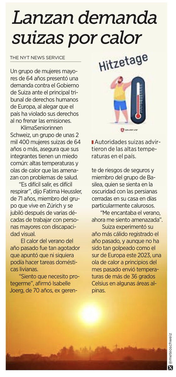 JoseMarioMX's tweet photo. Primera demanda vs. instancias de gobierno por el intenso calor. ¿Qué opinan, podemos responsabilizar a los gobiernos por el incremento de la temperatura y los efectos negativos que produce? https://t.co/QlOssokwEZ