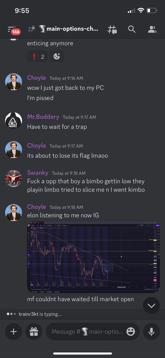 Choyle_'s tweet photo. @DBookTrading elon scared me off after that tank in PM smhh https://t.co/zCFsXry5WH