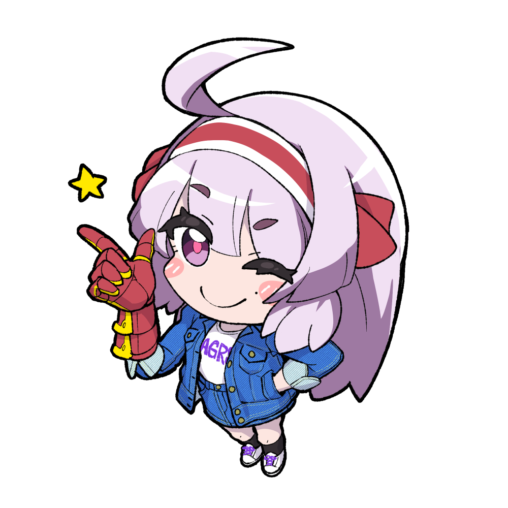 「昨日のアジルス～! ジージャンぼくも着てみようかしら」|朝倉ブルーのイラスト