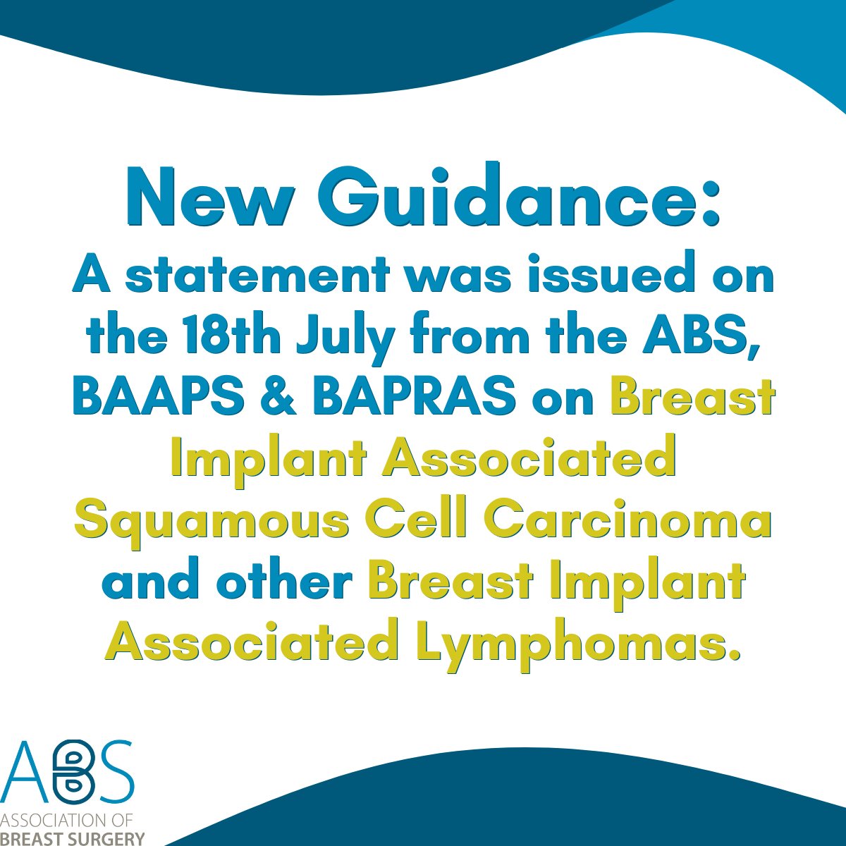 Are you a surgeon performing #BreastImplant surgery? We have issued a statement with @BAAPSMedia and @BAPRASvoice about Breast Implant Associated Squamous Cell Carcinoma and other Breast Implant Associated Lymphomas. Read the full statement here 👉 mtr.cool/pscxzyhlrr