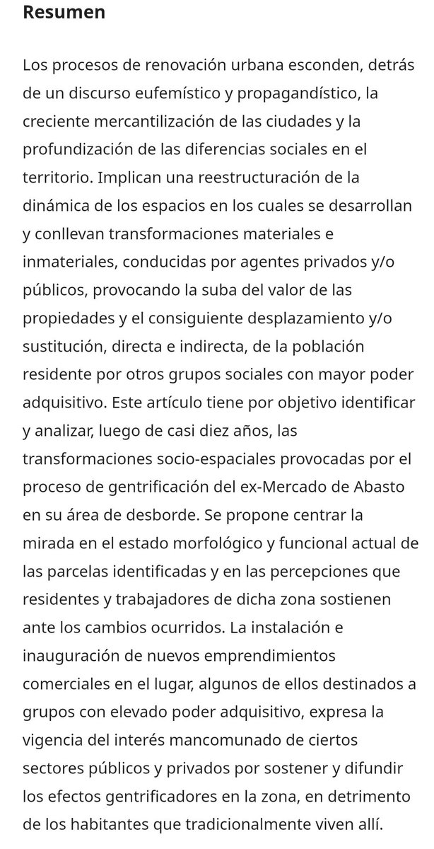 Estimadas y estimadas compartimos un artículo del número 84 (2023).

Artículo 👇✍️💪🙏👇

Las manifestaciones socio-espaciales de un proceso de renovación urbana. El caso del ex Mercado de Abasto en Tucumán.

Lo pueden revisar en el siguiente link👇👇👇

revistanortegrande.uc.cl/index.php/RGNG…