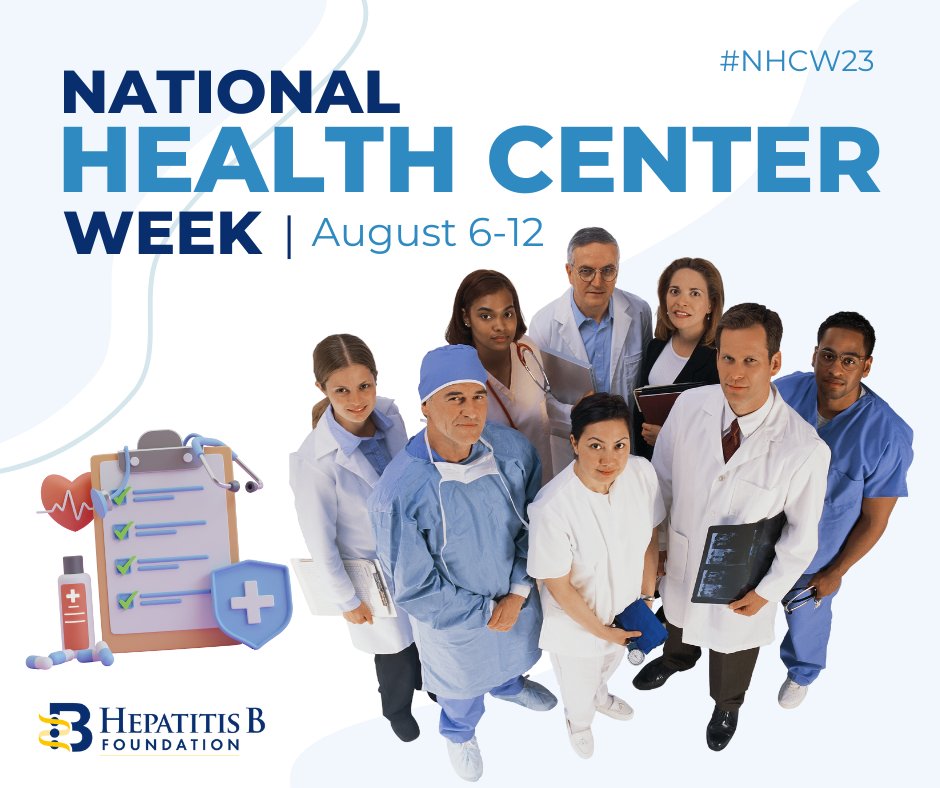 We are thankful for the amazing work #community #healthcenters do to support families. Health centers play a pivotal role in supporting underserved and uninsured individuals and help provide equal access to prevention and treatment of #hepatitis B and #hepatitisD.
#NHCW23