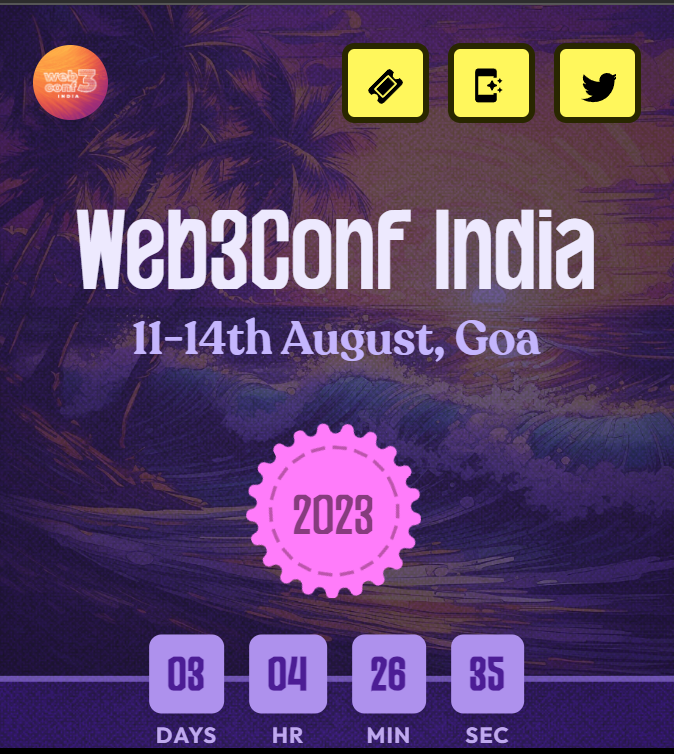 FrancescoCiull4's tweet image. 🎁🇮🇳 Last chance to get a free ticket for @web3conf_india 🎁🇮🇳

4 Tickets available

For a  chance to win:

1️⃣ Follow @web3conf_india and @FrancescoCiull4, so we can DM you if you win.

2️⃣ Like and comment below.

RT for an extra chance 🍀

⏰Deadline: August 8, 11.59pm IST