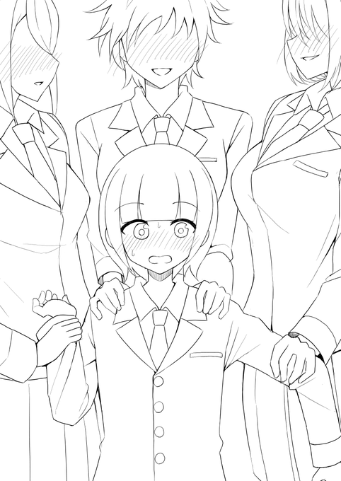 とりあえず表紙線画こんな感じ
たぶん当日はコピ本にして電子販売がメインになると思います 