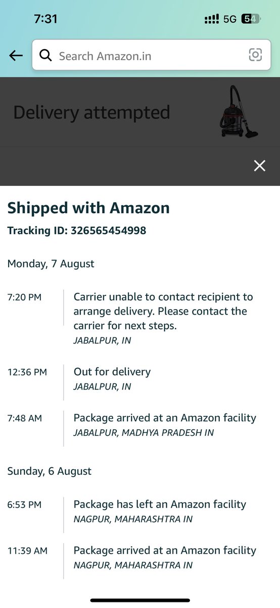 AnuragGiri_'s tweet photo. @amazonIN worst #amazonfailure my order which is scheduled today was not delivered due to amazon fraud. No one answer . Its now scheduled on next day. We are fools to sit in house to recieve your untimely deliveries. #amazonfailtodeliver https://t.co/tBrAfrBU8i