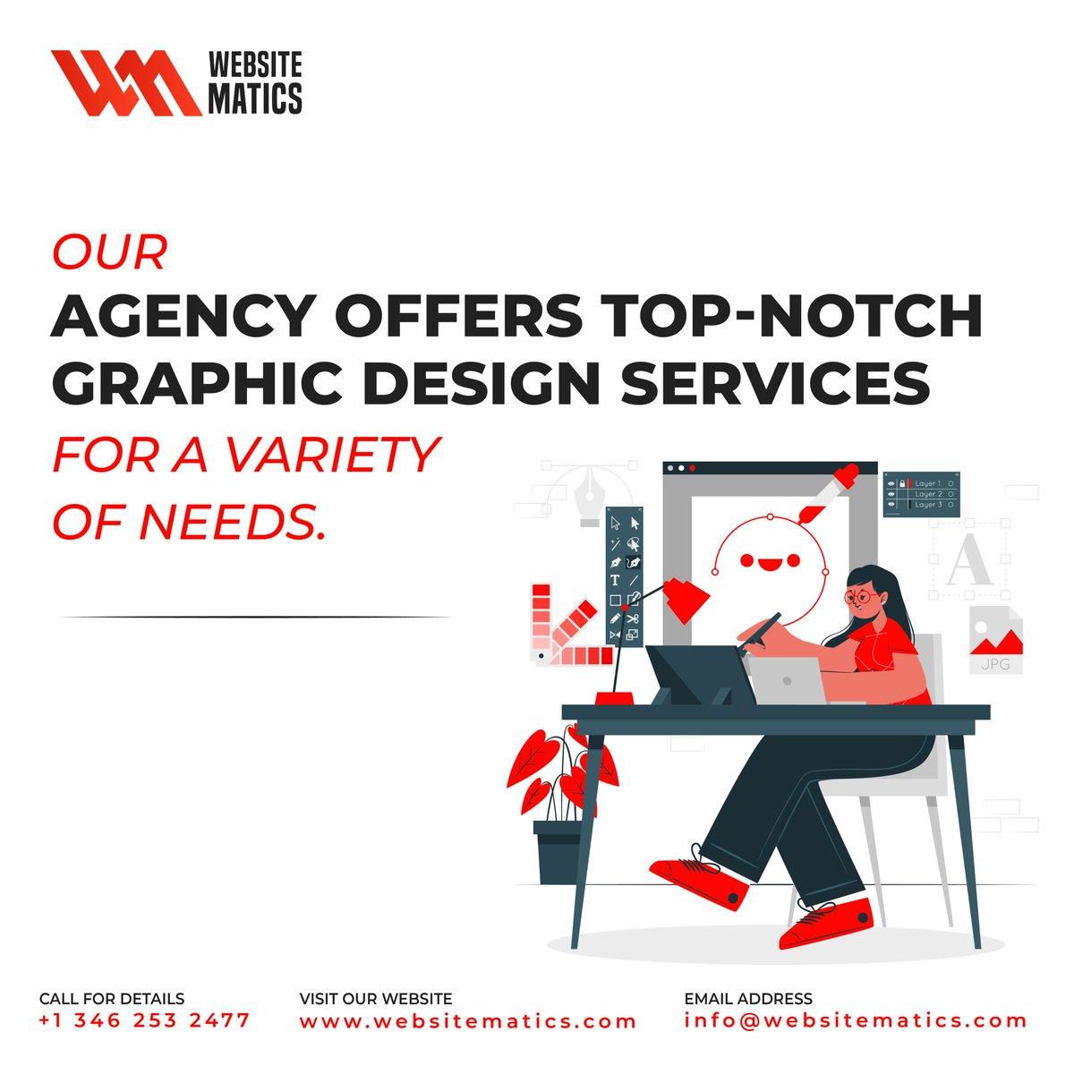 Graphic Designing!

#WebsiteDevelopmentAgency #websitedevelopmentcompany #websitedevelopmentservices #websitedevelopmenttips #LogoDesign #BrandIdentity #GraphicDesign #LogoMaker #BusinessLogo #DesignServices #CreativeAgency #BrandRecognition #DigitalMarketing #SmallBusiness