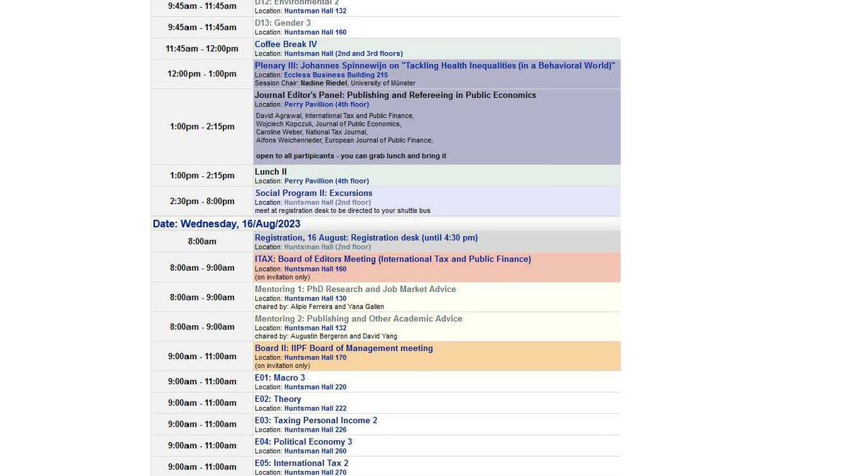 #IIPF2023 at @USUAggies starts on August 14 with 240 papers in 70 working group sessions, 3 keynotes, 2 panel sessions, mentoring - and lots of fun + interaction! detail program at conftool.pro/iipf2023/sessi…