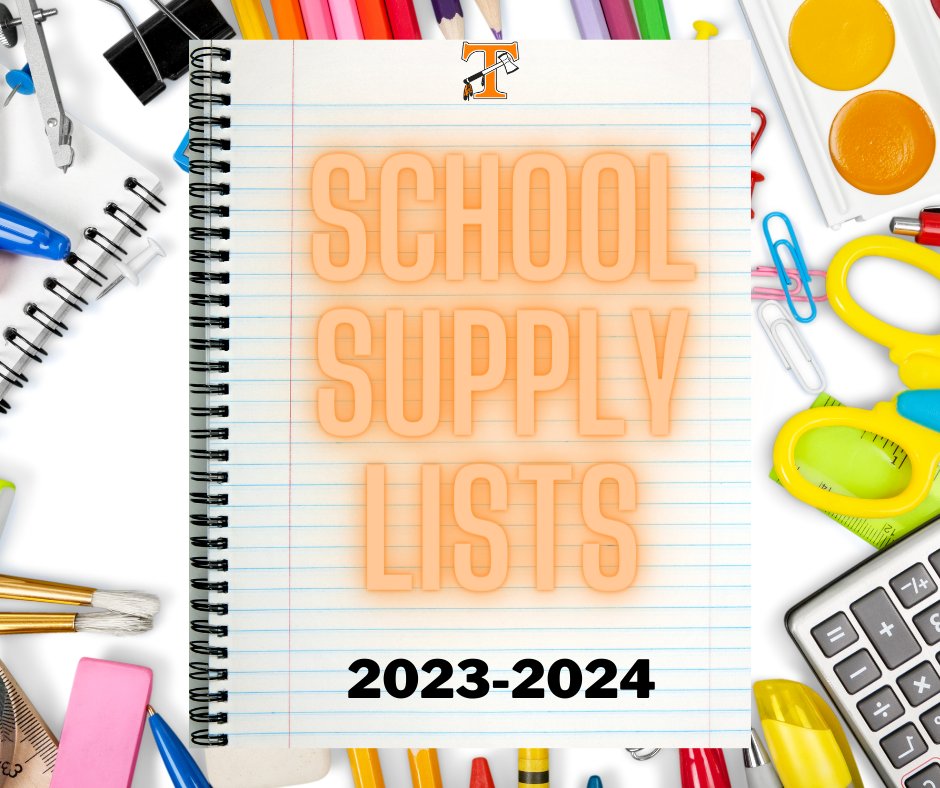 The first day of school is quickly approaching. Have you done your school supply shopping yet?

Check out our School Supply Lists for what your student will need.

School Supply Lists ⬇️
tinyurl.com/2s4487t7