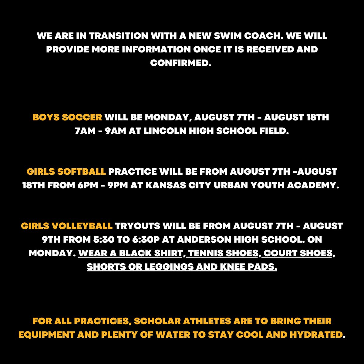 LCPA Sports Updates! #LCPA 🐯