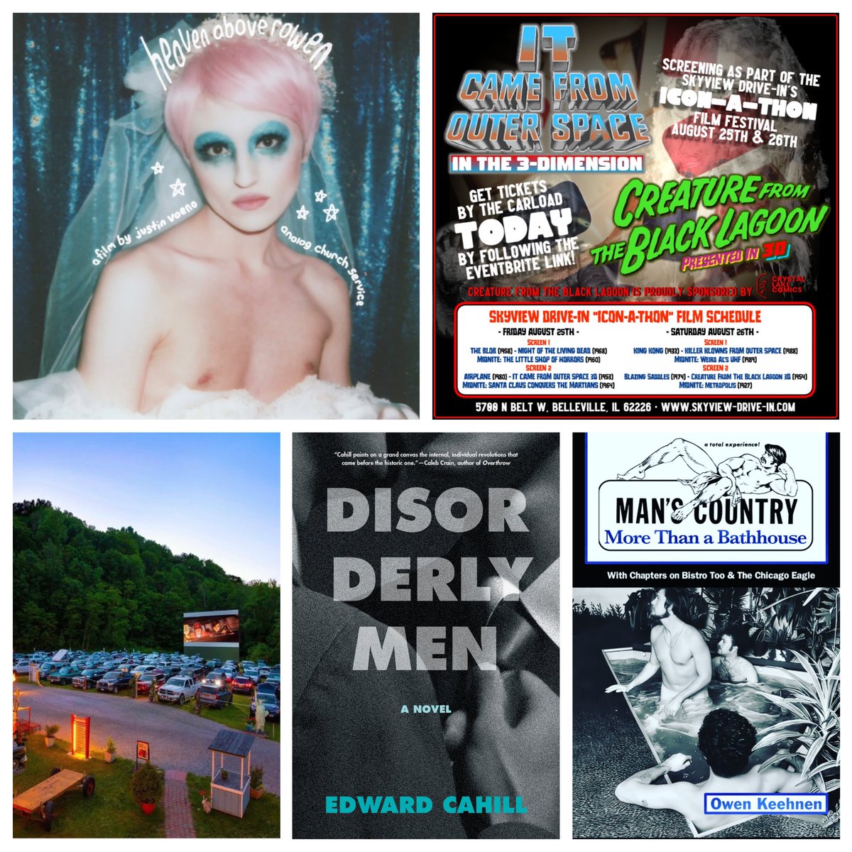 scottalexhess's tweet photo. HOT LIT august is WAY OUT! Thanks to contributors @junstinvoena @rattlinggoodyarnspress @edcahill22 @fourbrothersdrivein @stlbucketlist #skyviewdrivein & @ethanhawke for his drive-in post! #lgbtqia #writers #drivein #film #queer #atists #summer #august https://t.co/W5DWn0zP6k https://t.co/ZGYTzUxF7U