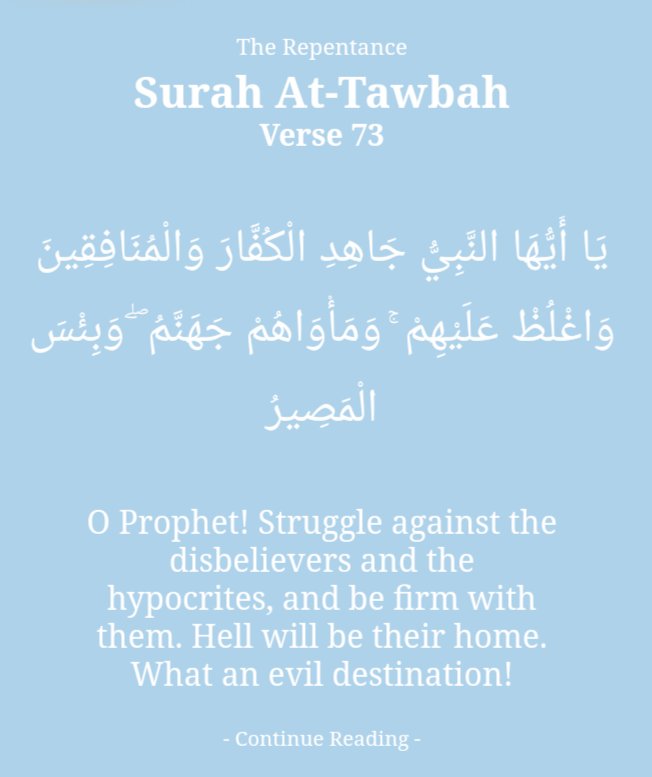 BetsyBetsy2021's tweet image. Someone needs to refine the Ayah a day with a random selection that is weighted to account for popularity.  These aren&apos;t inspirational verses. (E.g. Your love died &amp;amp; you&apos;re having doubts about faith, now you are told you are going to hell too...)
#secularism #islamic #nothelpful