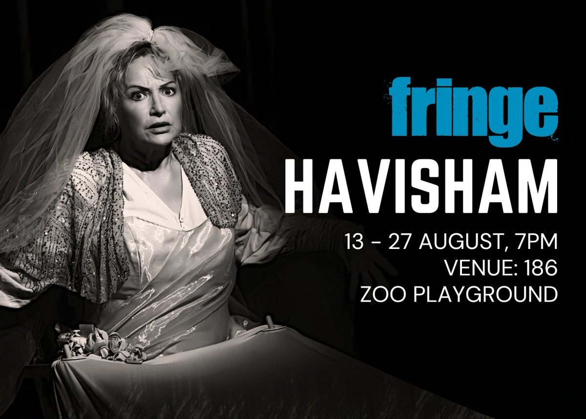 HAlexTheatre's tweet photo. Just over a week to go before Miss Havisham makes her @edfringe  debut at Venue 186. 

Tickets are available here: https://t.co/z4Ix0UebK6

I look forward to seeing you all soon.

#EdinburghFringe #Fringe2023 #Edinburgh #Havisham #ThingsToDoInEdinburgh https://t.co/NatbL21XKV