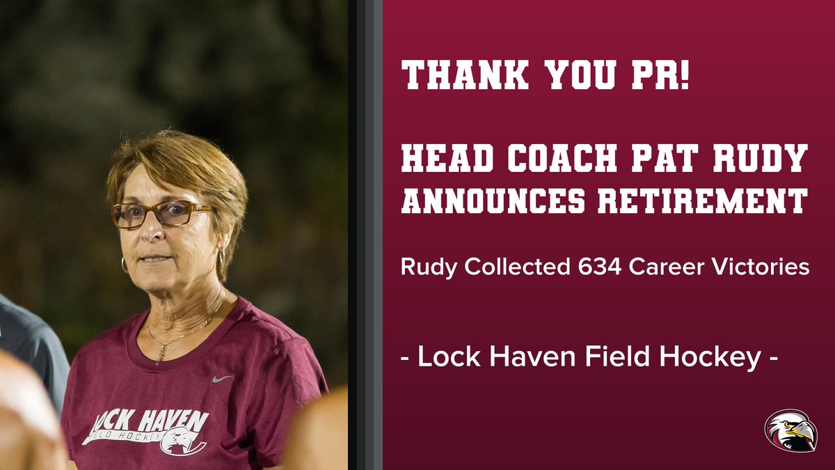 After what stands as a truly remarkable career, Lock Haven head field hockey Pat Rudy has announced her retirement.

Coach, Haven Nation thanks you and wishes you all the best!

golhu.com/news/2023/8/7/…