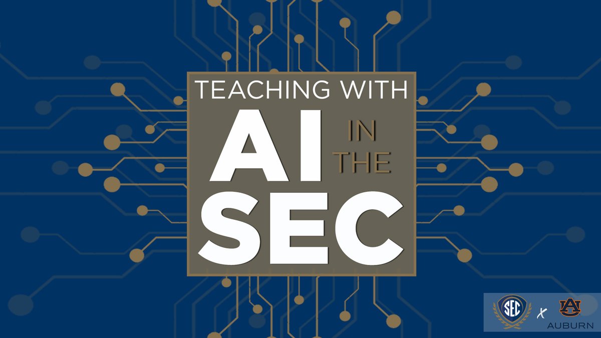 SEC's tweet photo. The @SEC is proud to partner with @AuburnU to establish Teaching with AI in the SEC. 💻

The online course will provide faculty at all 14 member universities resources for integrating AI into the classroom: https://t.co/wAV7CclXgE

#AIintheSEC x #ItJustMeansMore https://t.co/RODKte5LLX