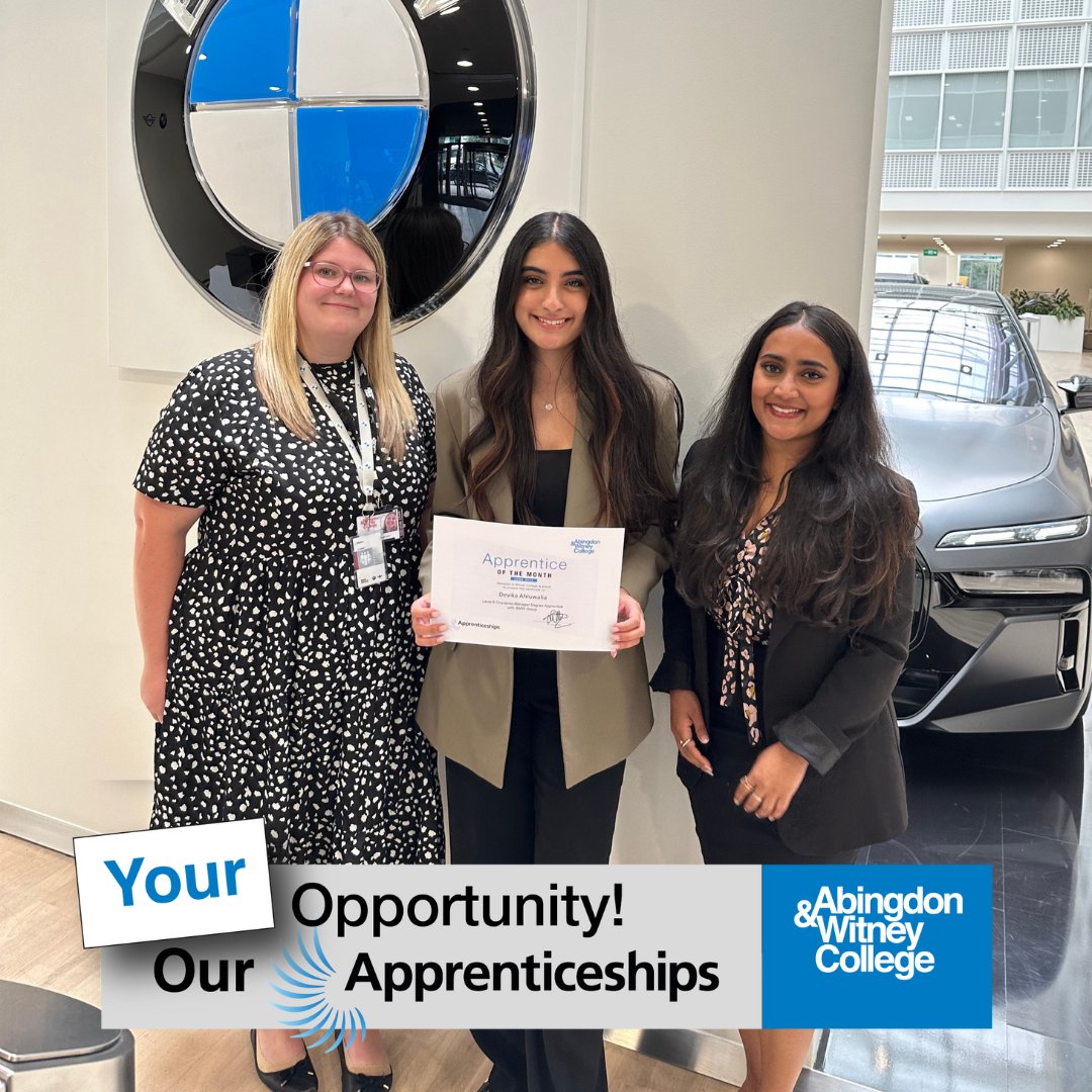 Congratulations to Devika Ahluwalia for winning Apprentice of the Month for June! Davika is a Level 6 Chartered Manager Degree Apprentice with BMW Group.

#Apprentice #Apprenticeship #BusinessApprenticeship #BusinessDegree #College #YourOpportunityOurApprenticeships