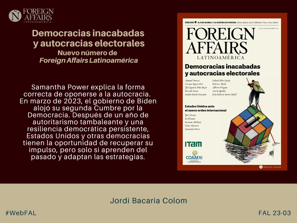 #LEE 'Democracias inacabadas y autocracias electorales' la #CartaDelDirector Jordi Bacaria Colom (@bacaria_jordi) sobre la #NuevaFAL bit.ly/456ptgc