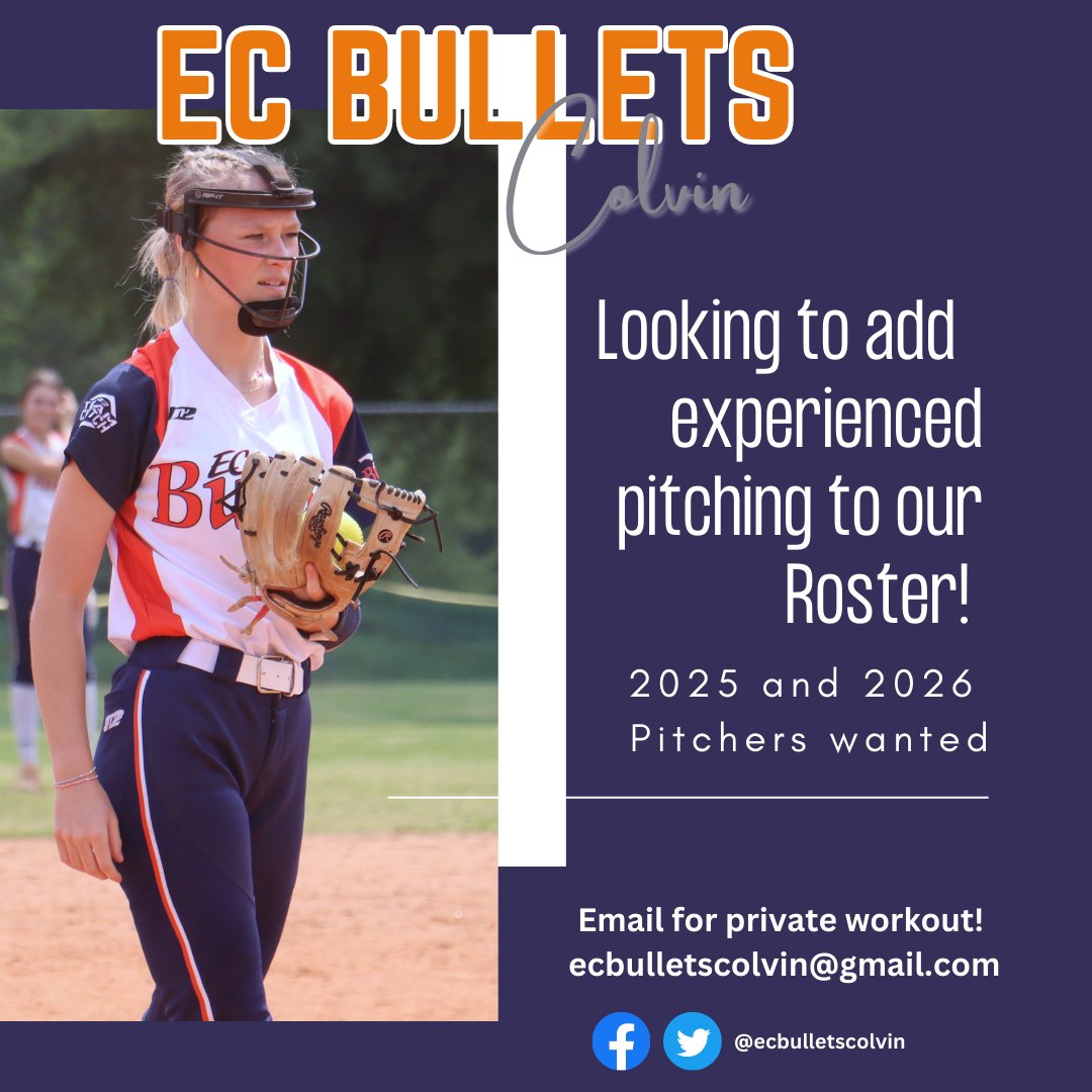 LLGUprisingGA's tweet photo. Coming off another winning season, we are looking to add experienced pitchers to our roster! 🥎Great group of competitive girls, all working to play at the next level! Will be competing in top tier tournaments again this season!  ✨ Looking for 2025/2026 but will consider 2024s! https://t.co/AfbHj6ExGC