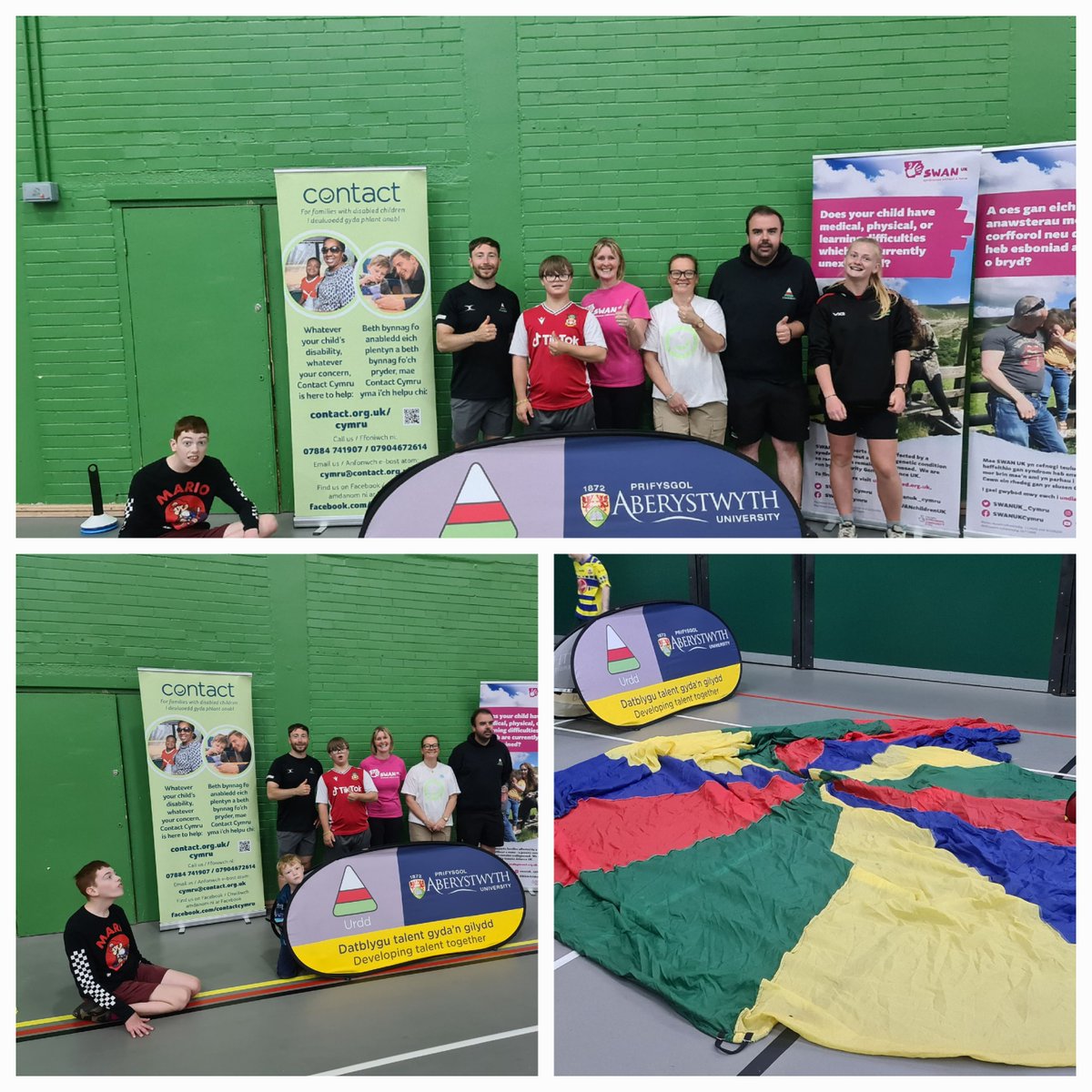 We had lots of fun on our first day of Better Together Through Sport project with @contactfamilies and @Urdd @chwaraeonyrurdd today at Deeside Leisure Centre #undiagnosed #rarecommunity #disabilitysport #inclusive