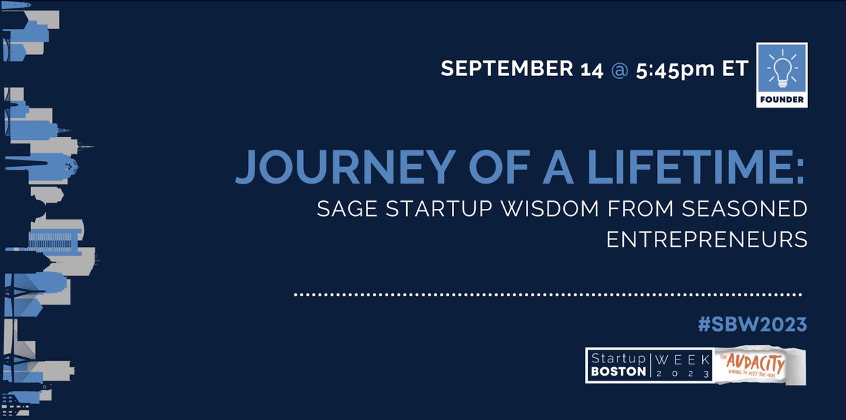 I'll be speaking at @startupBOSorg this year! Excited to be a part of an incredible event that celebrates entrepreneurship. Grab your ticket here ➡️ bit.ly/3PiSGjo #SBW2023