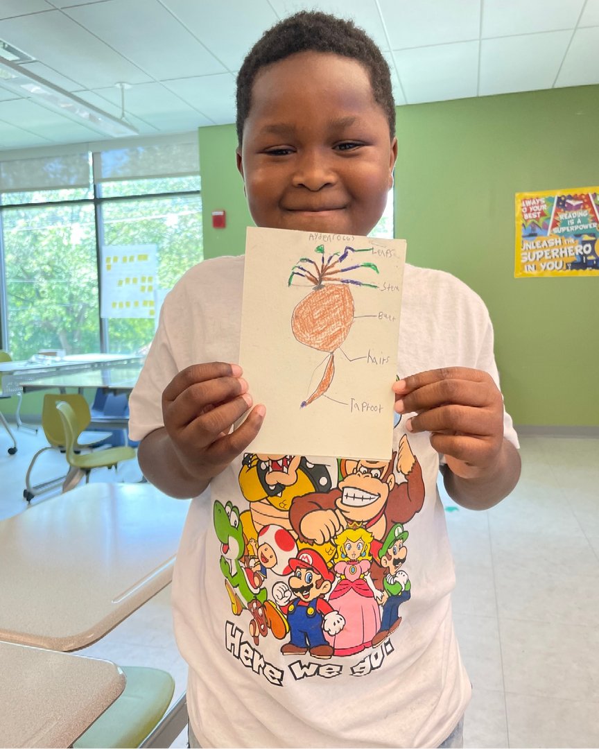 Students make connections in school gardens. Our summer students at @PayneDCPS learned about plant traits & discussed human-plant interactions via the exchange of oxygen and CO2. Cyrus summed up this plant love: 'We need them and they need us.' 🌱 #summerlearning @dcpublicschools